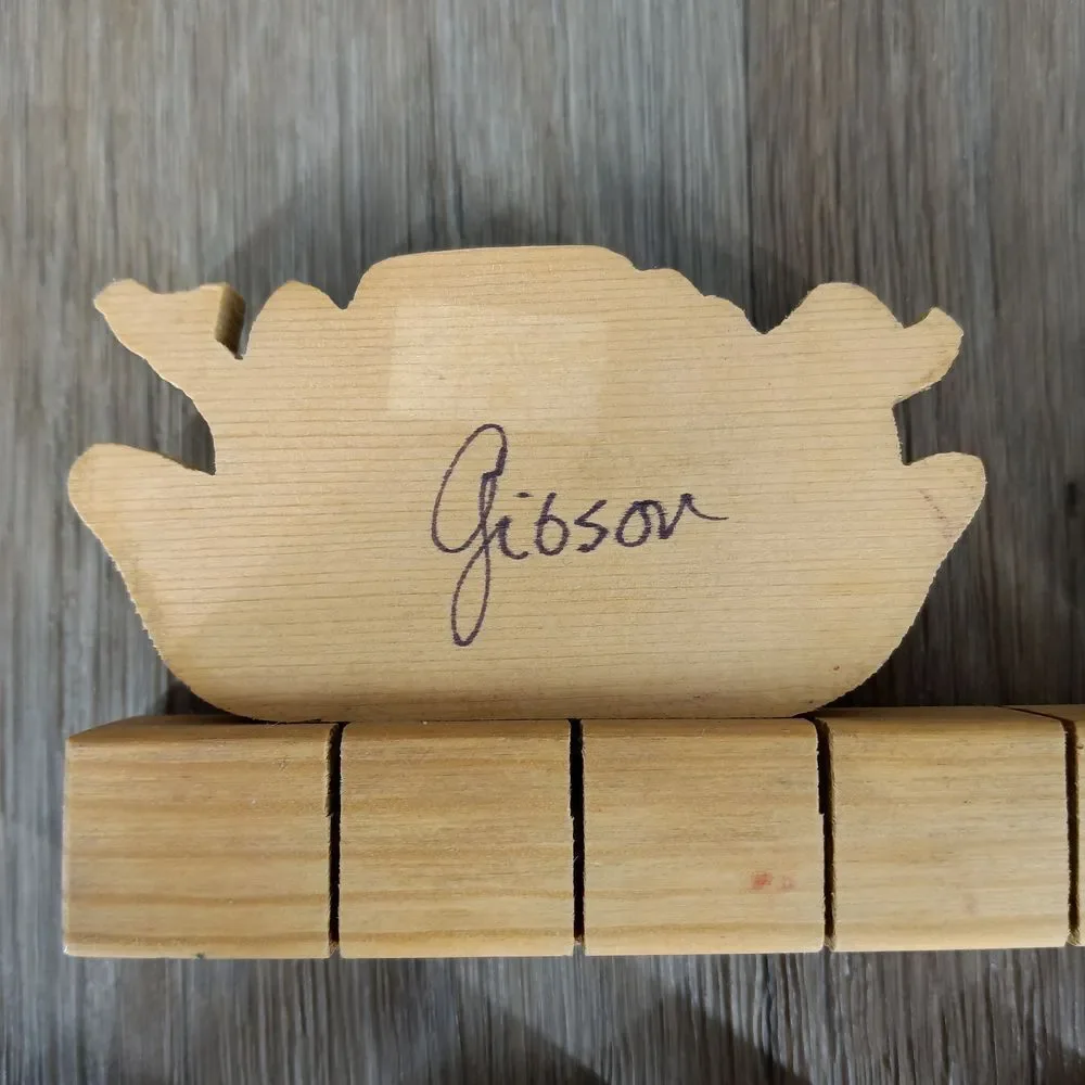 Handcrafted Wooden Noah's Ark Shelf Sitting Decor Set with Animals and Figures‎